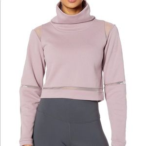 Alo mesh insert cropped sweatshirt